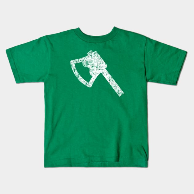 Axe - Distressed Kids T-Shirt by PsychicCat